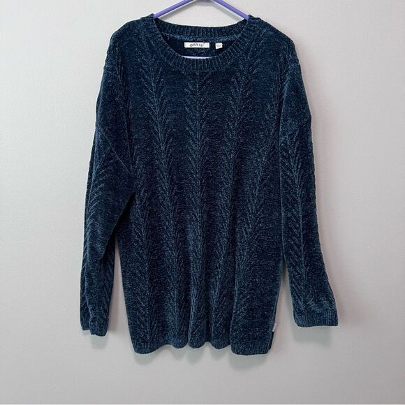 Orvis Green Chenille Pullover Sweater Size XXL - Picture 1 of 7